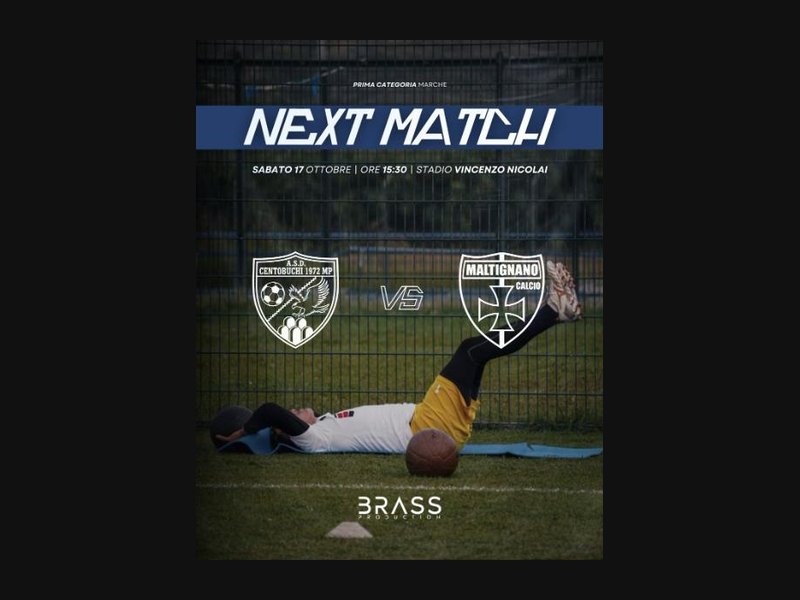 Calcio: ASD Centobuchi: le grafiche del matchday