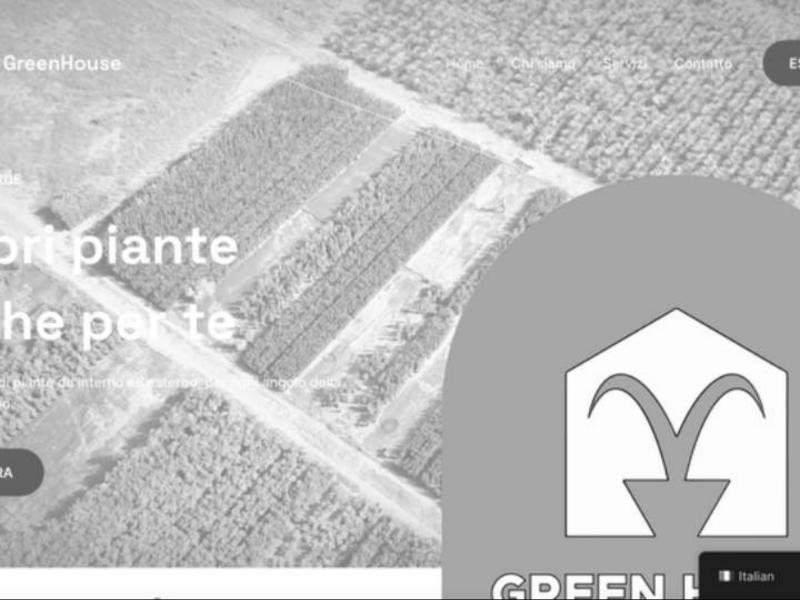 Vivaio: GreenHouse: il sito web per un vivaio di piante
